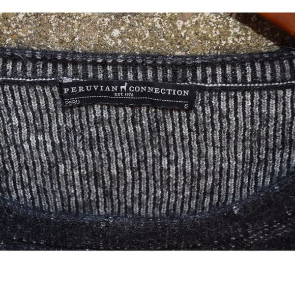 Peruvian Connection Women’s Cotton Alpaca Wool Blend Sweater Gray Size S - Picture 3 of 4